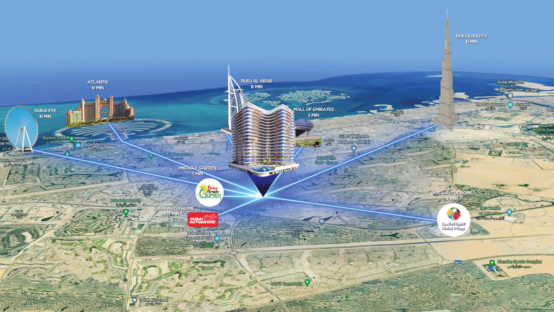 dubai-google-map مسیر یابی گوگل در دبی